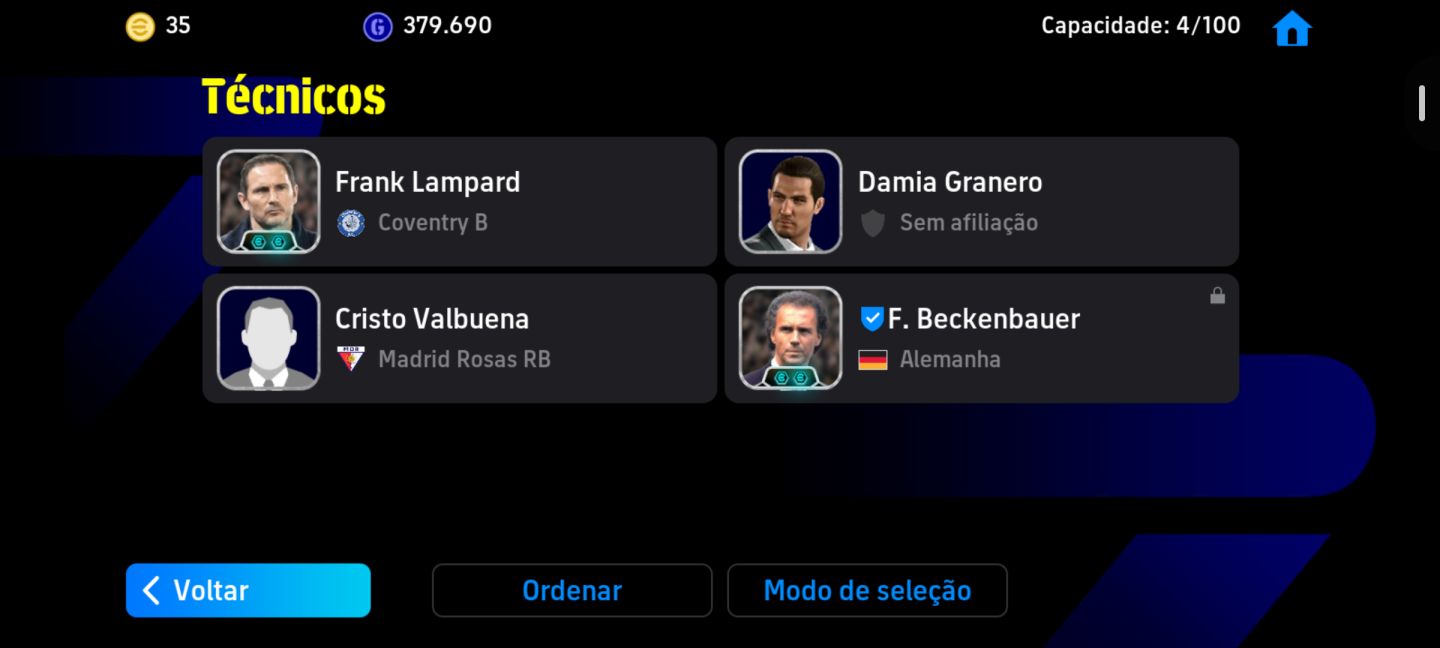 EFootball Mobile | Força 3220 MAX| Beckenbauer + Frank Lampard | 4 Divisão PvP