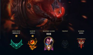CONTA NÍVEL 258 ESMERALDA 4 HONRA 5 155 SKINS