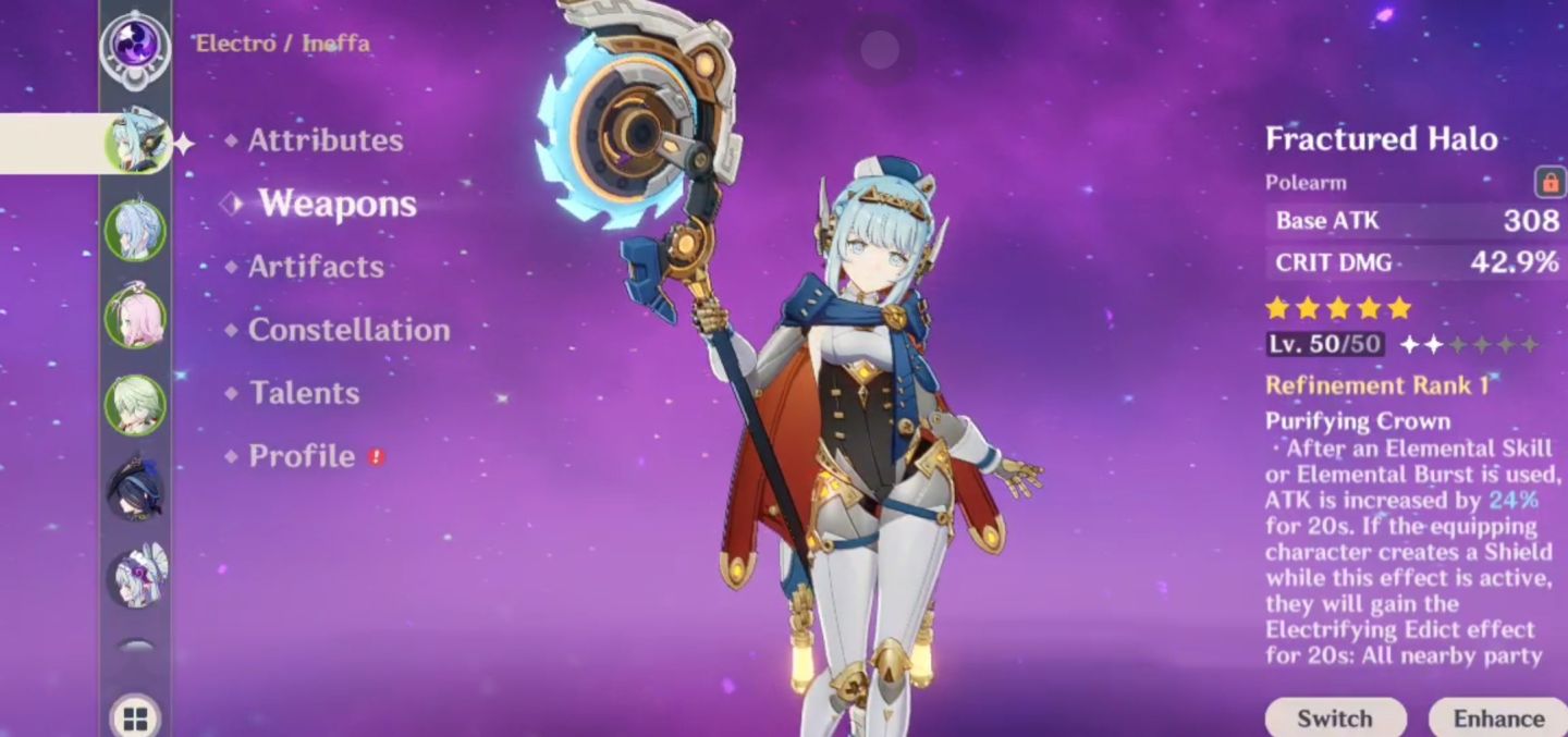 CONTA GENSHIN ar55 - ODETTE C1R1
