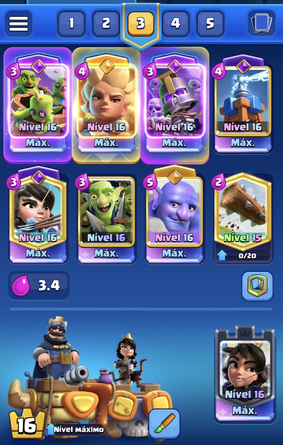 CONTA CLASH ROYALE NÍVEL 16 , 13K TROFEUS POR UM PREÇO BOM