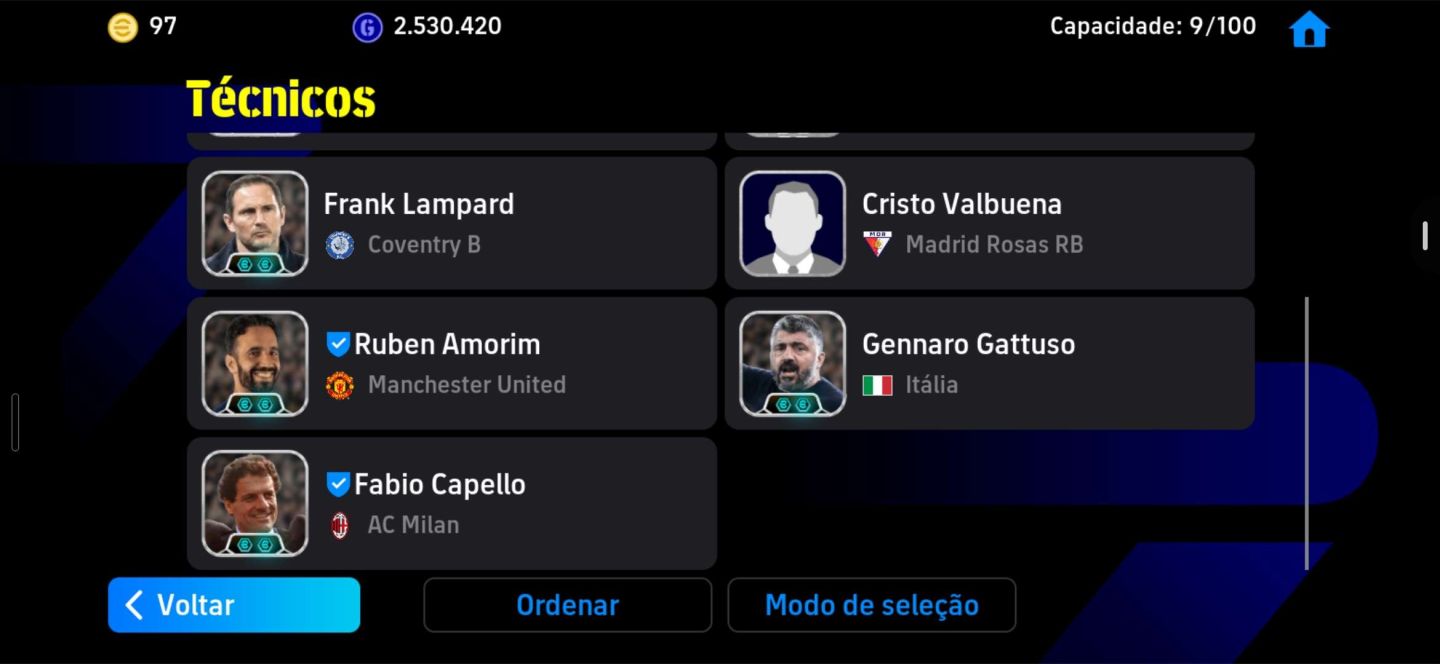 CONTA EFOOTBAL ANTIGA E COM BASTANTE JOGADORES