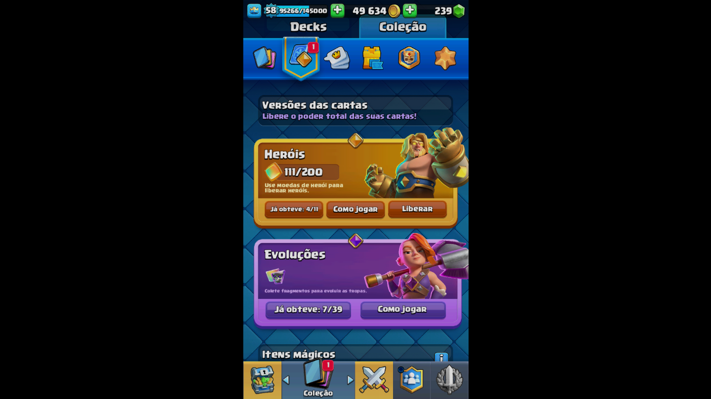 Conta de clash muito avançada com 10500 trofeus muito boa e falou negociavel!!!
