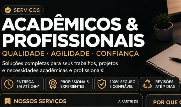 Serviços Acadêmicos e Profissionais | Currículo, ABNT, Slides e Design