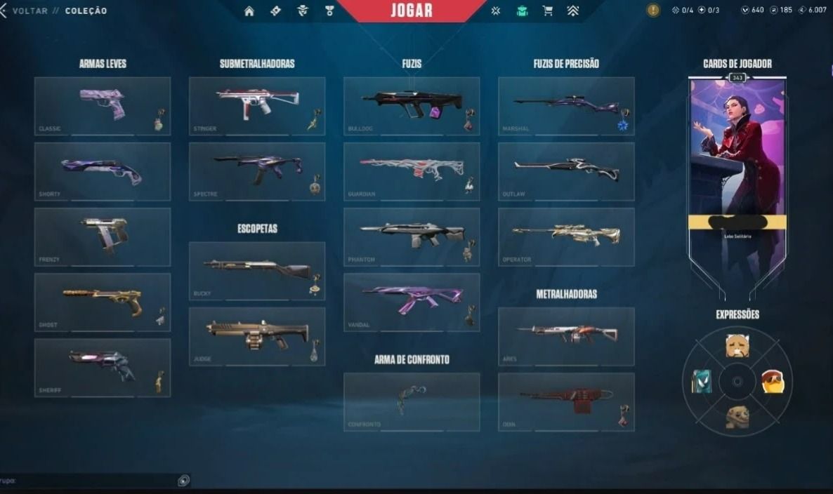 Conta Valorant completa, Karambit RGX, Vandal Kuronami, Sheriff, Operator, Ghost