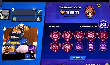 CONTA BRAWL STARS FULL - MESTRE - 115.986 TROFÉUS/MESTRE