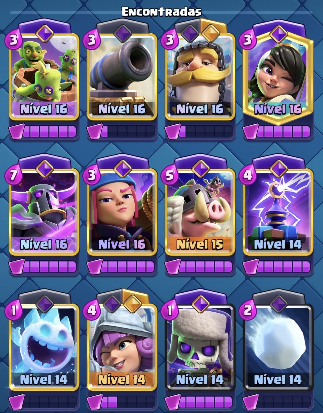 Conta Clash Royale 10 anos - 14k de troféus + conta Clash of Clans CV11