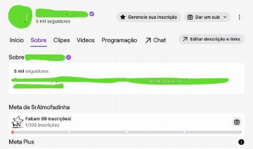 Canal na Twitch Verificado e Parceiro 5k seguidores