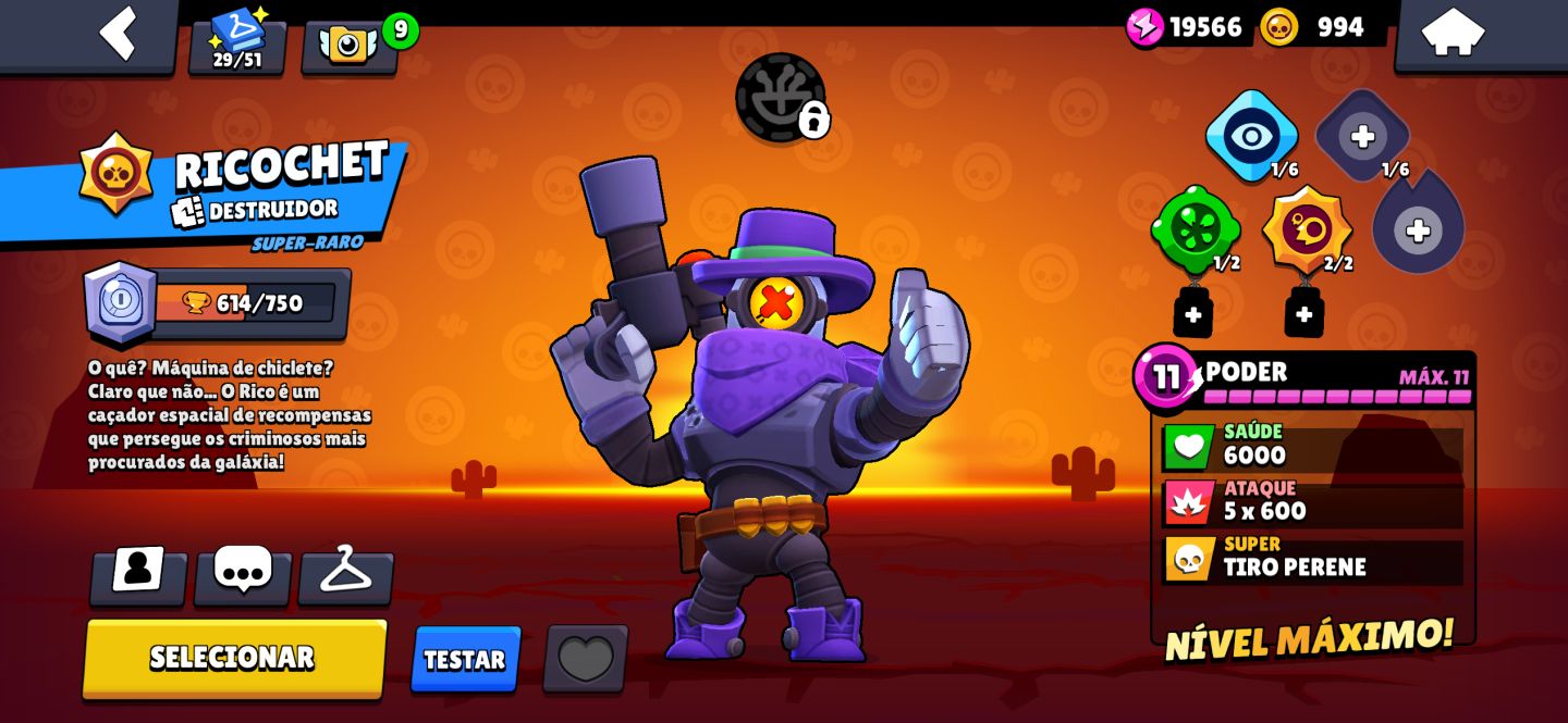 CONTA BRAWL STARS DE 2018 | SHELLY ESTELAR + RICOCHETE | 30K+ TROFÉUS