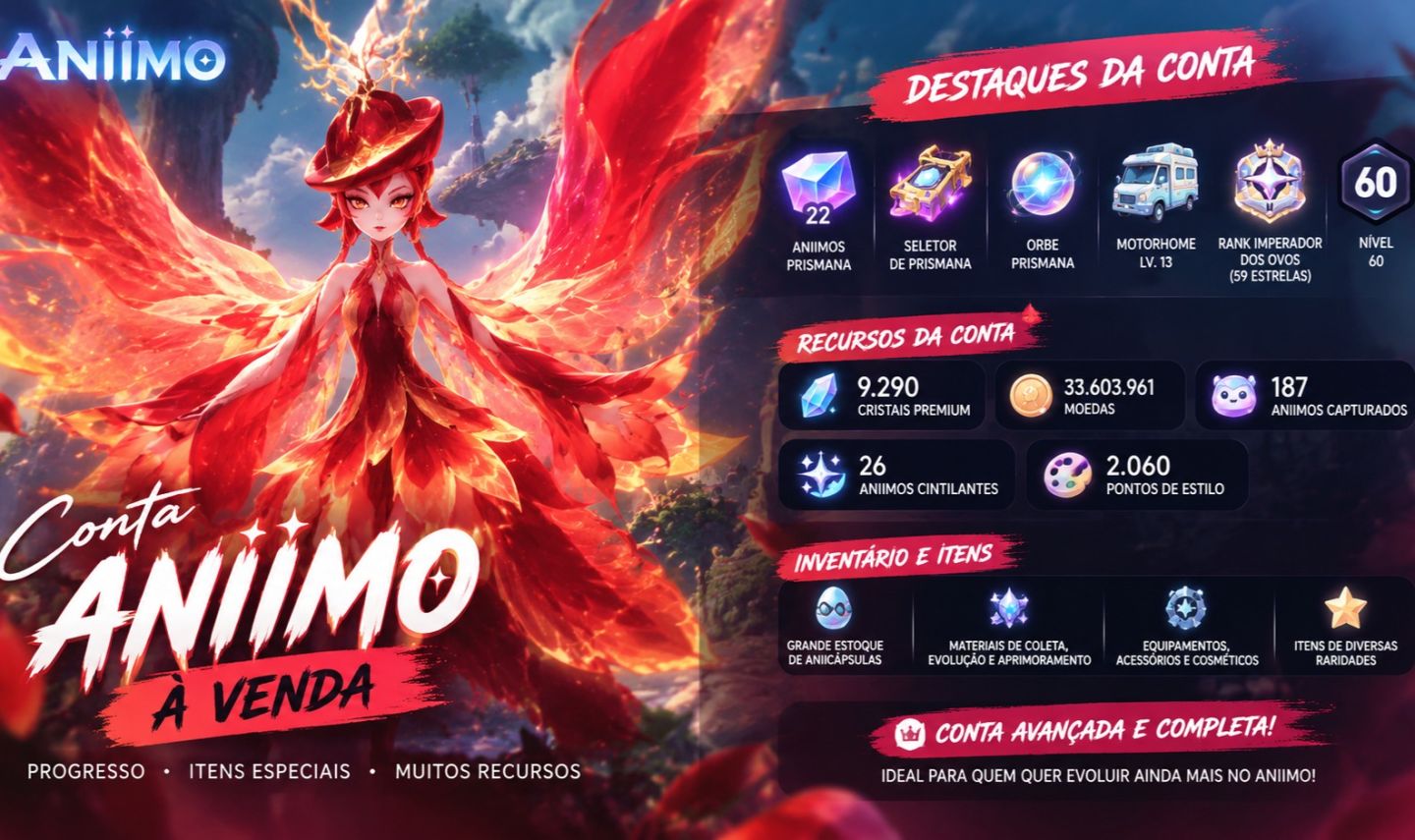 ANIIMO À VENDA LV. 60 | 22 PRISMANAS! | SELETOR PRISMANA | ORBE PRISMANA