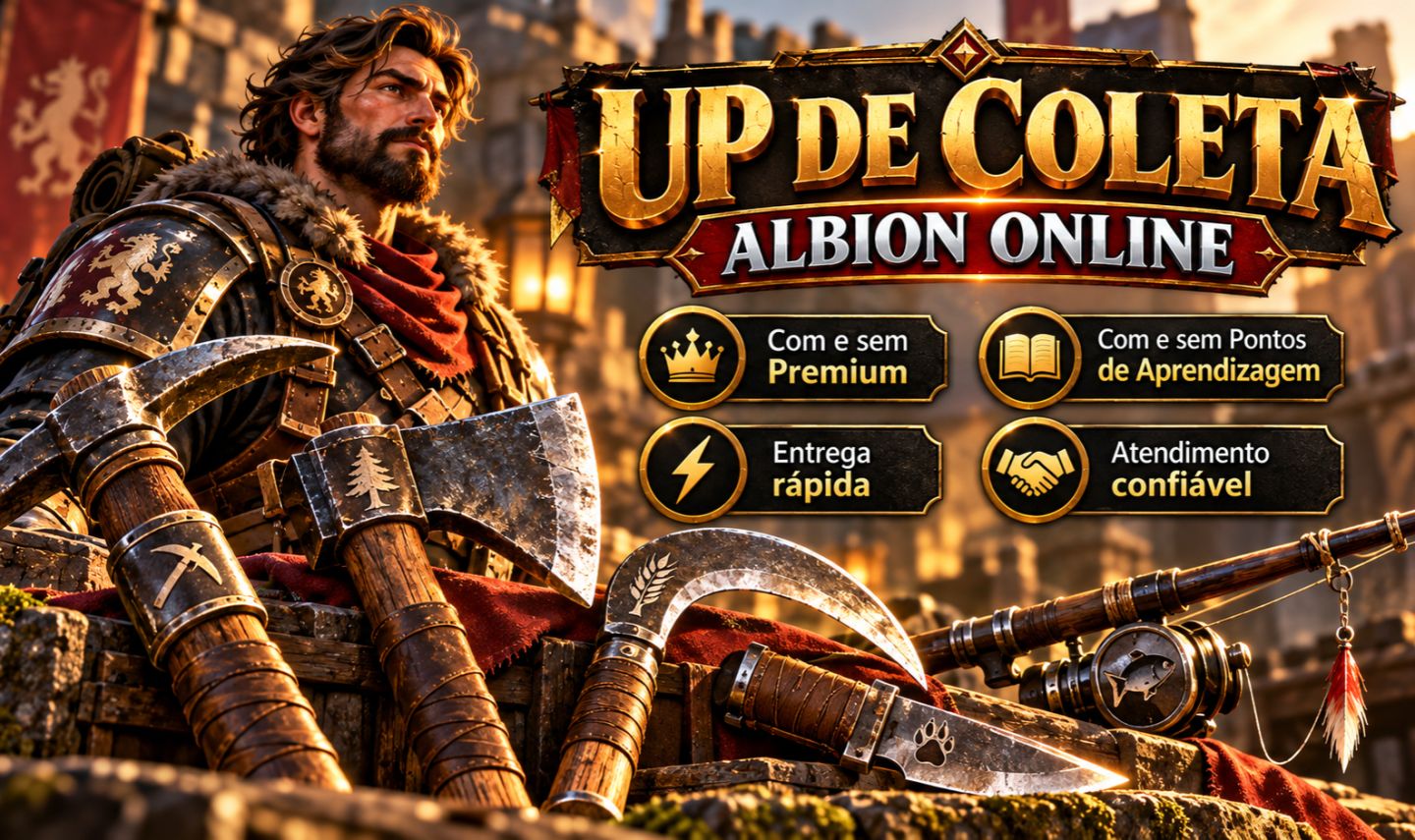SERVIÇO DE UP DE COLETA | T4 T8 | ALBION ONLINE