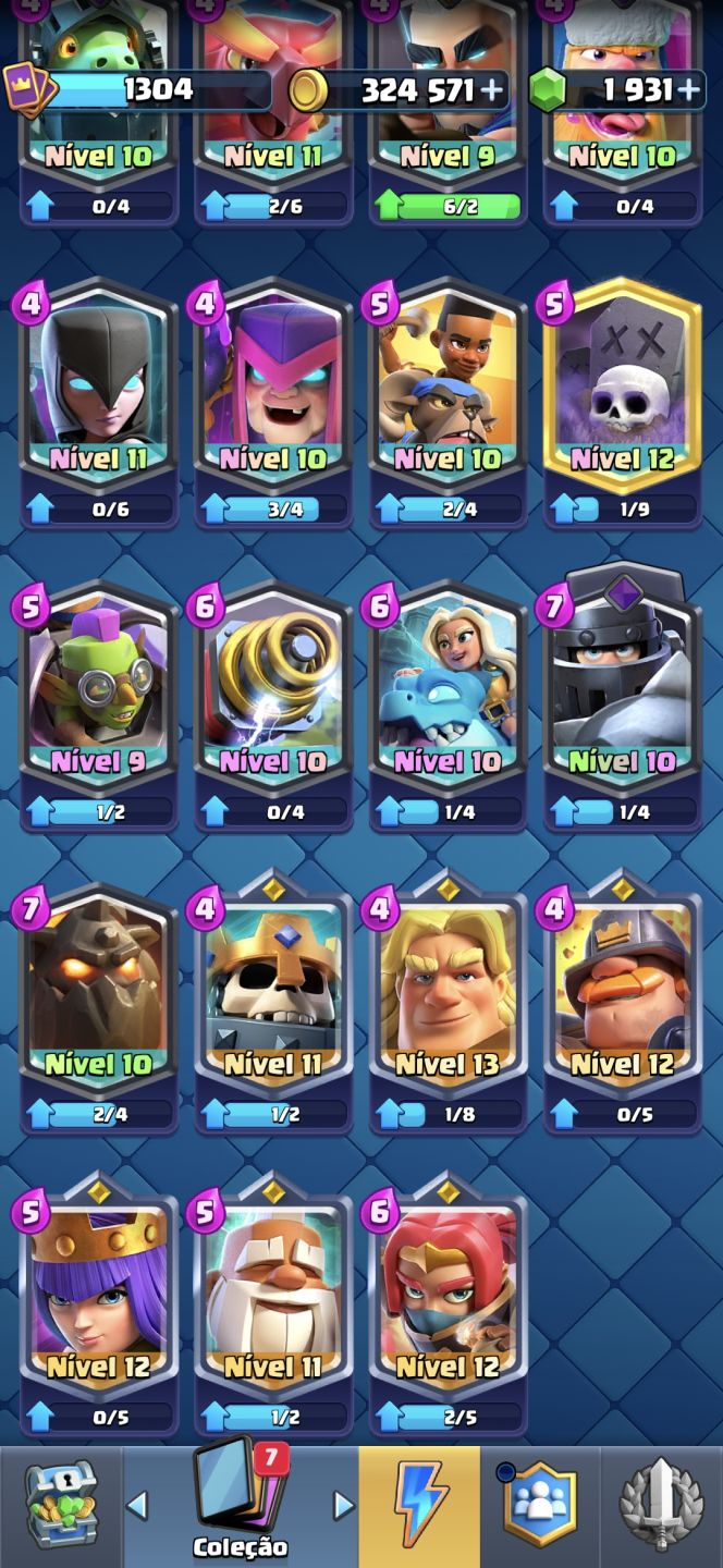 CONTA DE CLASH OF CLANS CV11 FULL E CLASH ROYALE ARENA 22