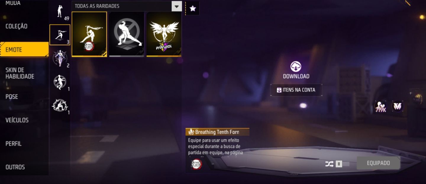 Conta de free FIRE gemada!