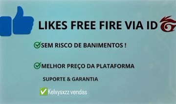 Likes para Free Fire via pelo Id