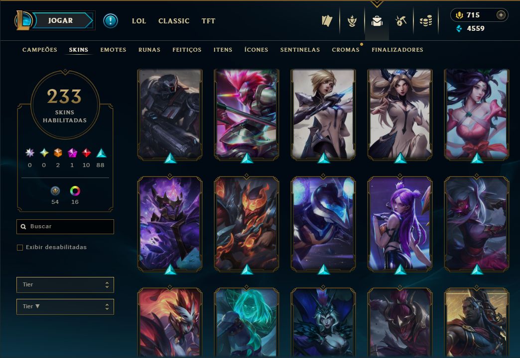 CONTA RIOT | LOL 233+ SKINS + VALORANT | KARambit SAQUEADOR