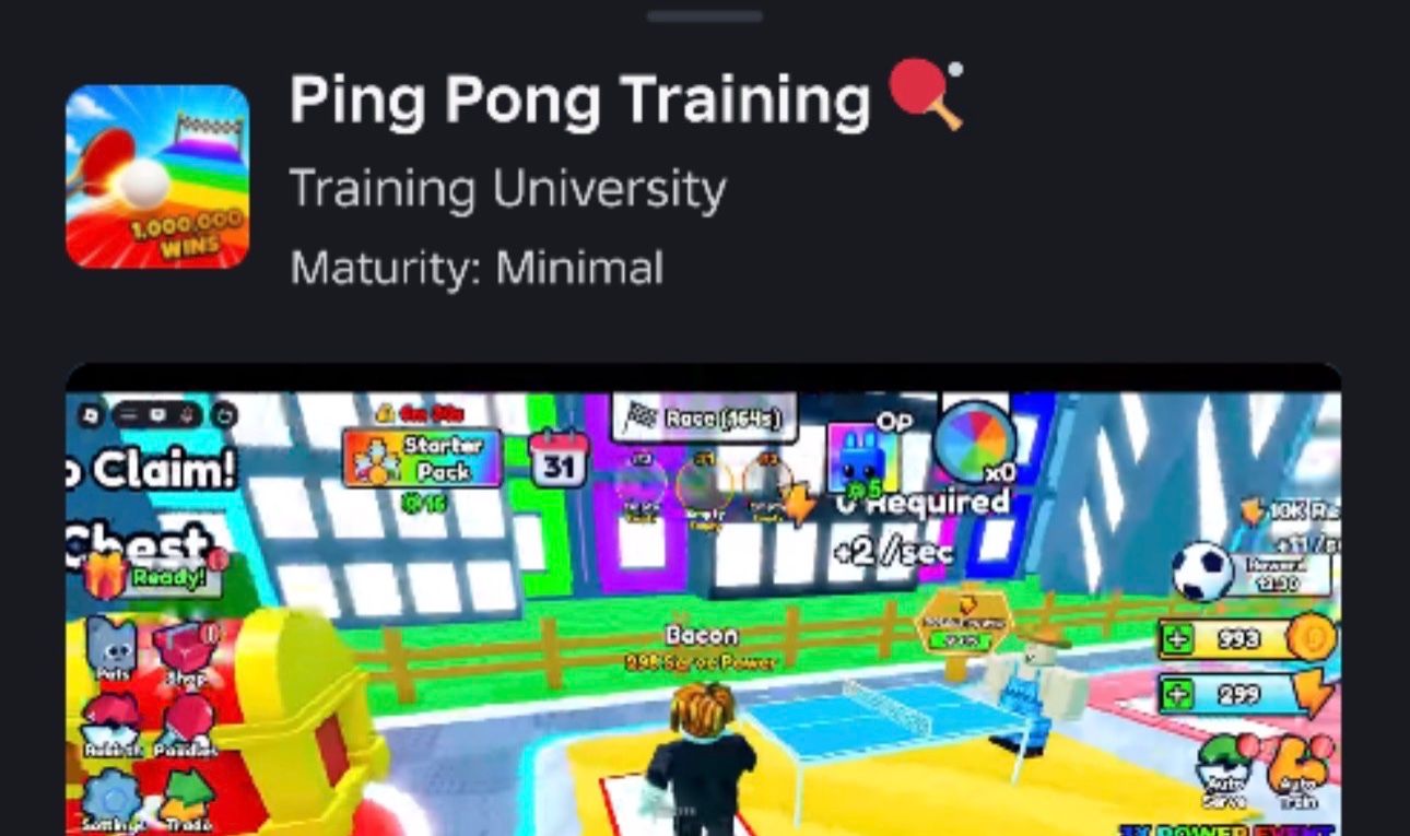 Treinamento de ping pong