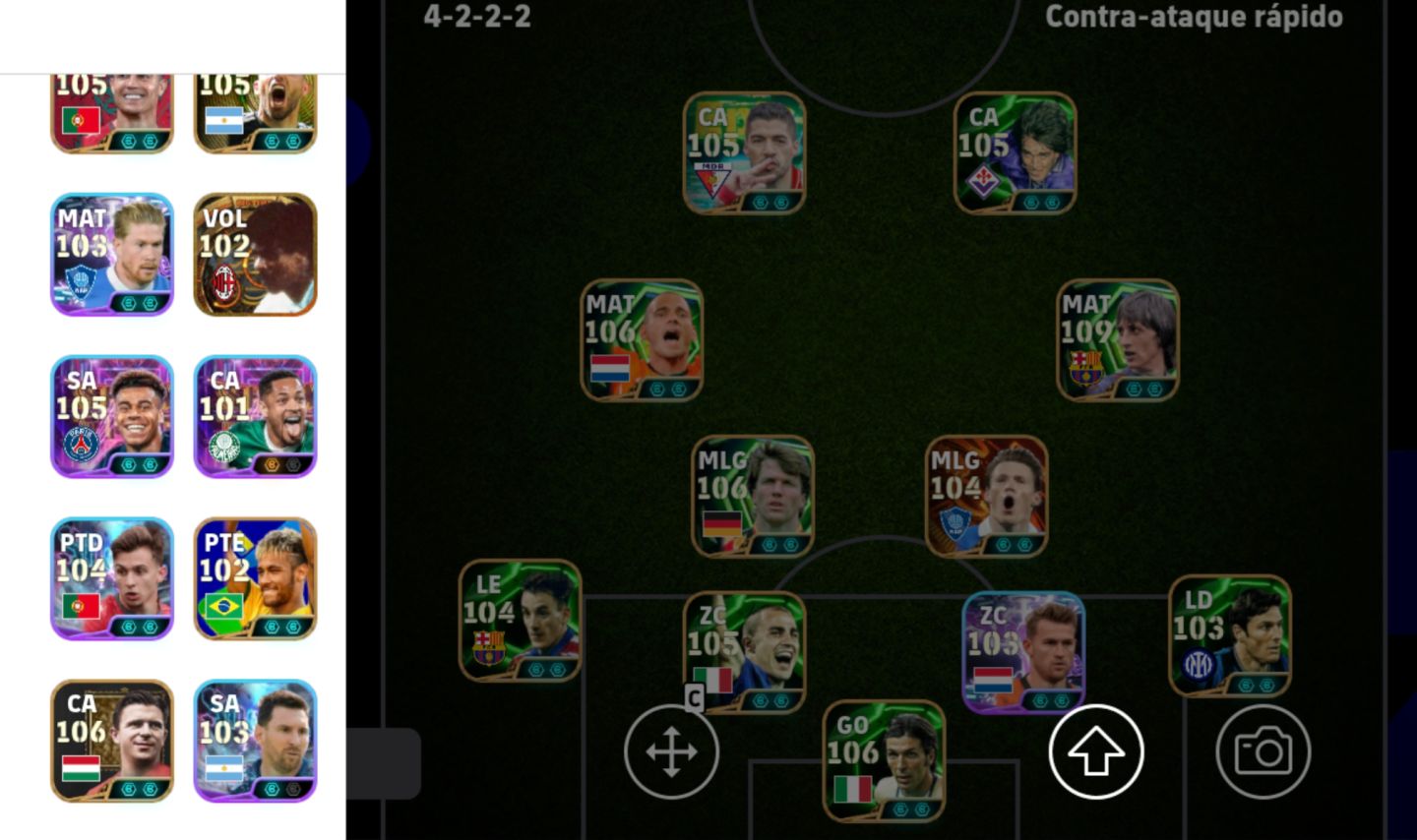 Conta de efootball pra comer com um time bem montado e raro com jogadores do pes