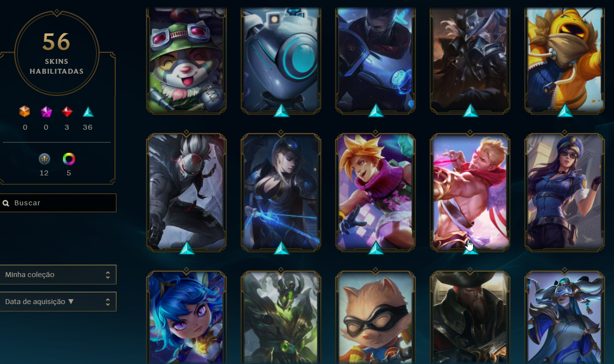 CONTA LOL D4 COM 53 SKINS/CONTA VALORANT D2 70%WIN