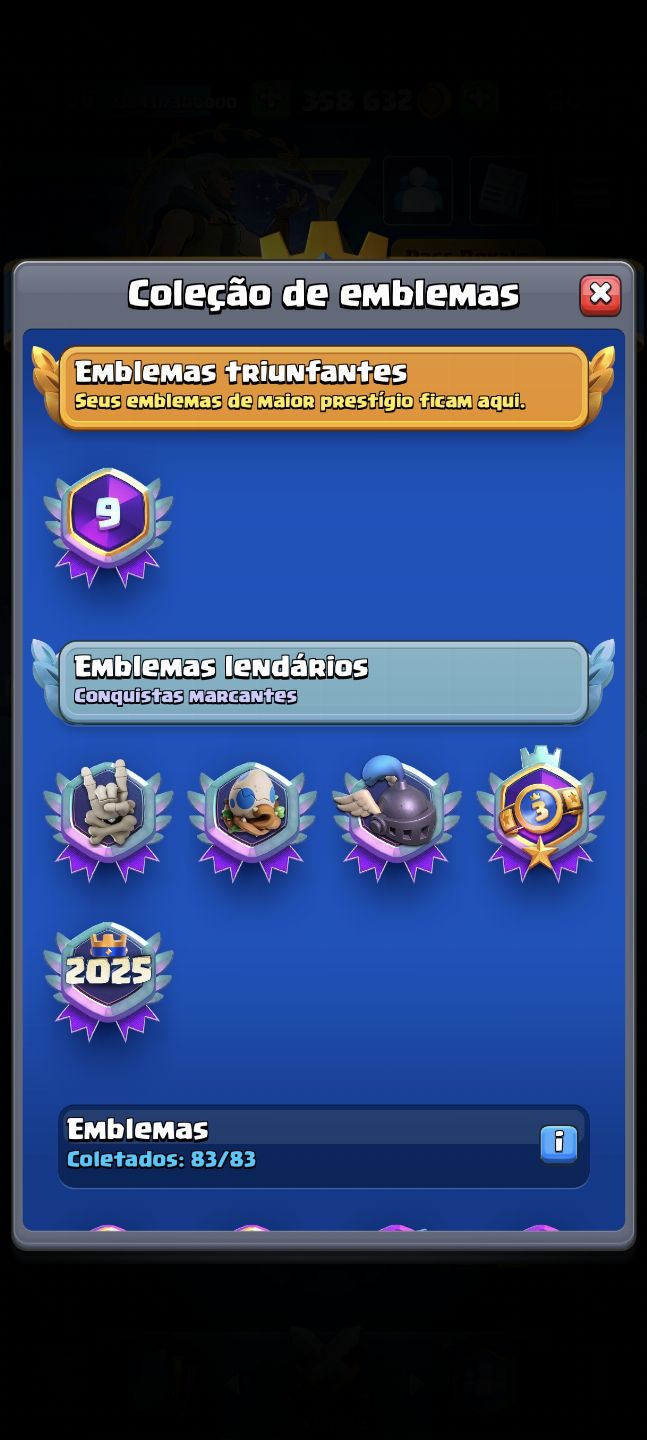 Conta Clash Royale Arena 33 | Maior Campeão | 22 Evoluções