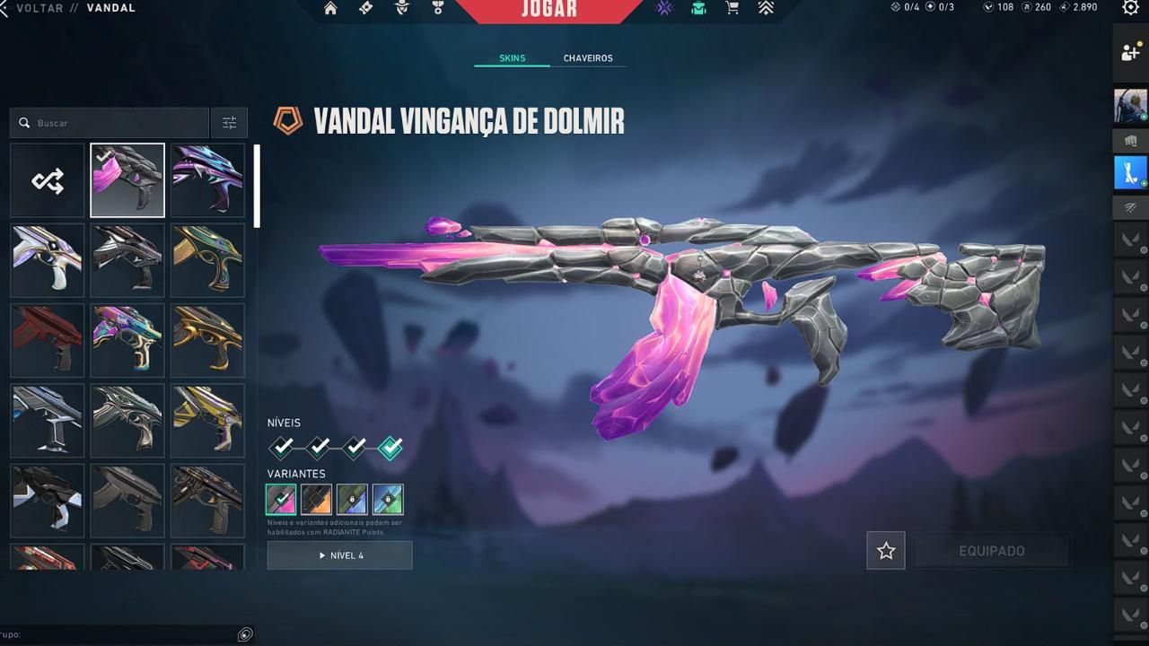 CONTA VALORANT (MUITAS VANDAL E SKINS...)