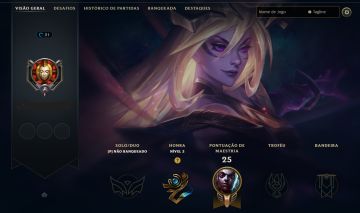 CONTA LEVEL 21 | 22 CAMPEÕES | 2,5K EA | 4 SKINS + LENDARIA