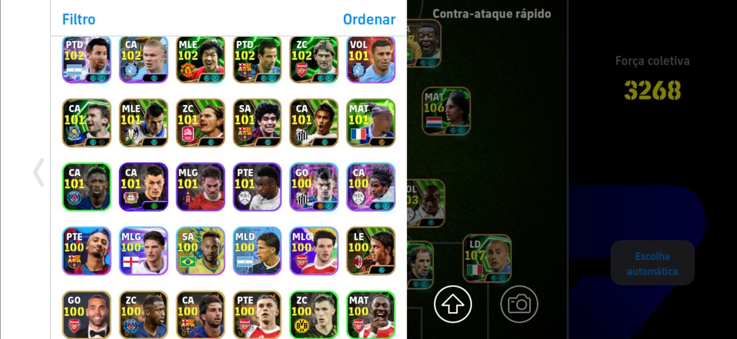 CONTA INSANA COM CR7 107 + CRUYFF 106 + RONALDINHO 105!
