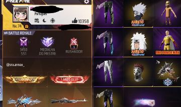 Conta de Free fire level +70 com passes antigos (Negocio valor)