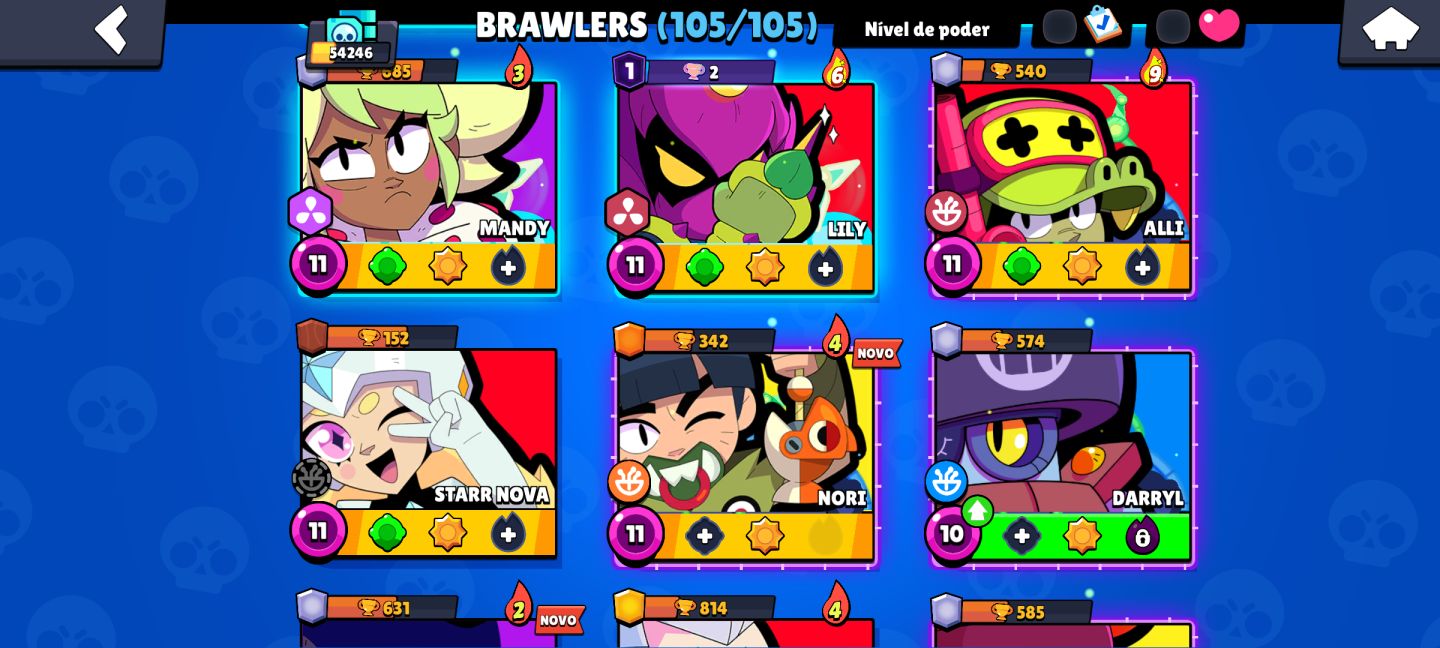 Conta brawl stars super rara, Full Gold,skins e Brawlers upados