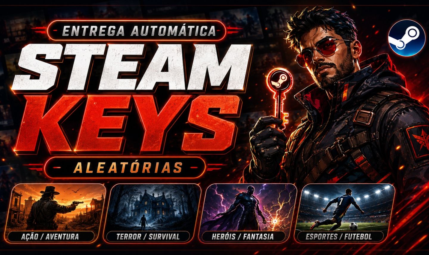 Steam Key Aleatória para PC | Entrega Automática