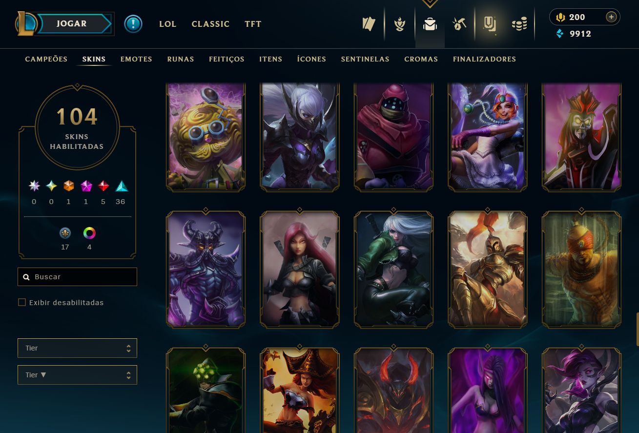 [ACESSO IMEDIATO] Bronze IV 104+ Skins 0% WR