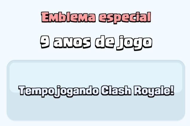 CONTA RARA CLASH ROYALE 9 ANOS!!!