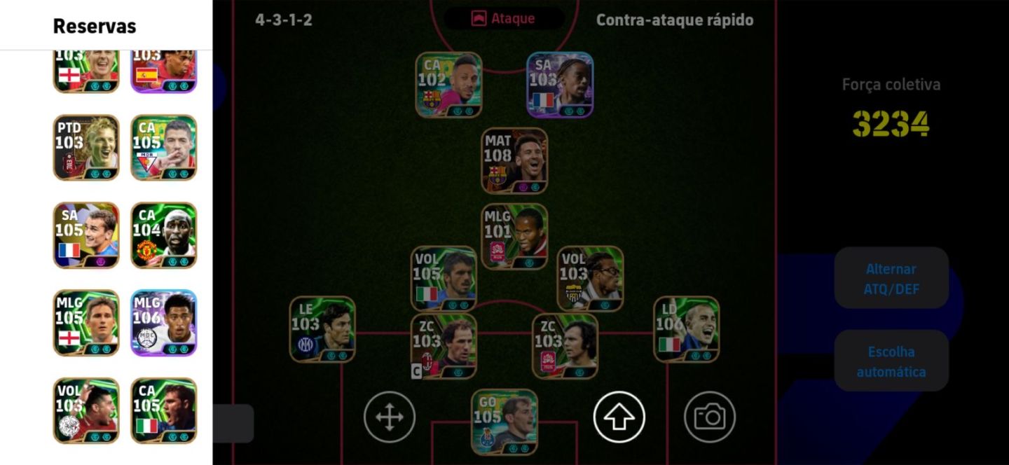Conta de efootbal boa só Konami