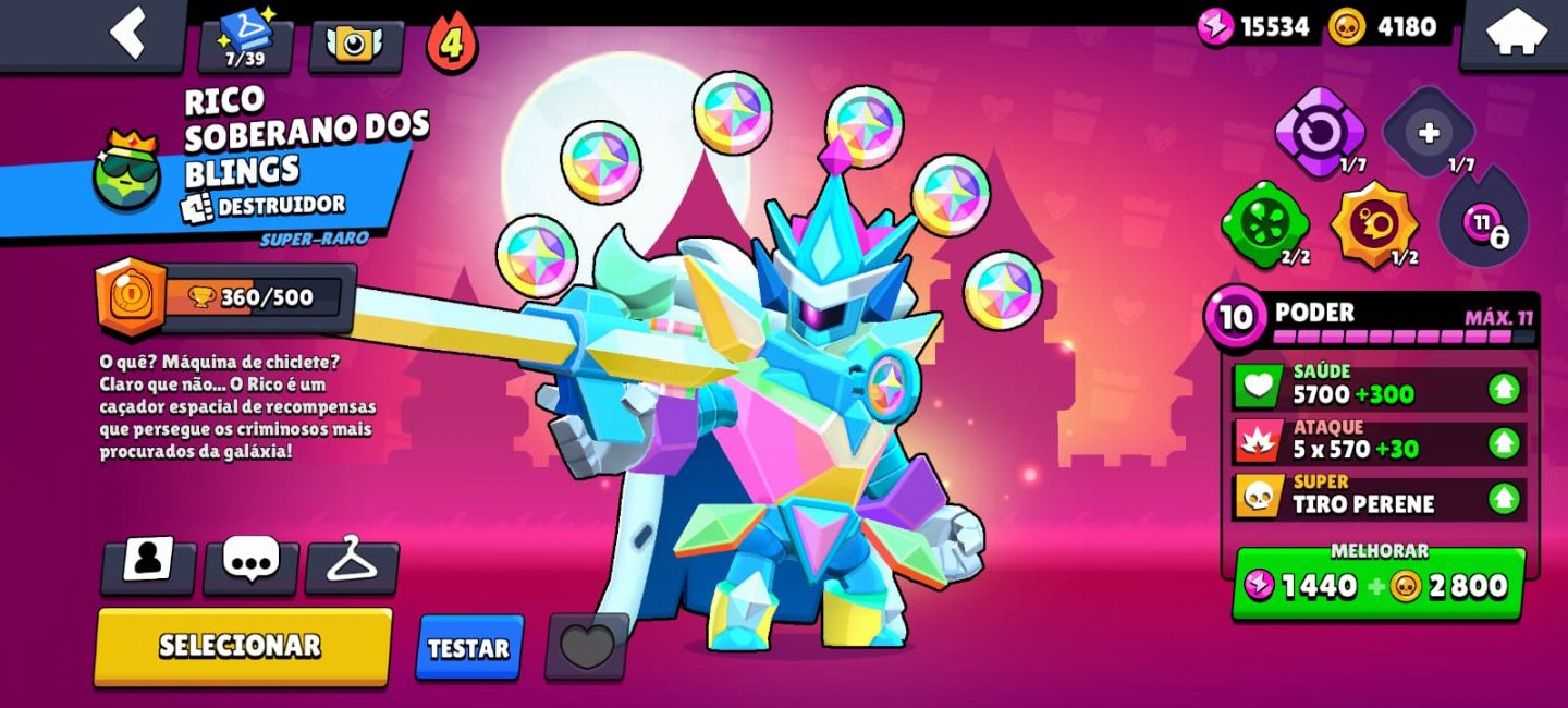 CONTA DE BRAWL STARS PRA SAIR DO 0 - BUFFIES DA MAG E DO SURGE COM SKINS ROBO