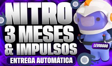 [QUEIMA DE ESTOQUE] DISCORD NITRO 3 MESES & IMPULSOS - ENTREGA AUTOMATICA