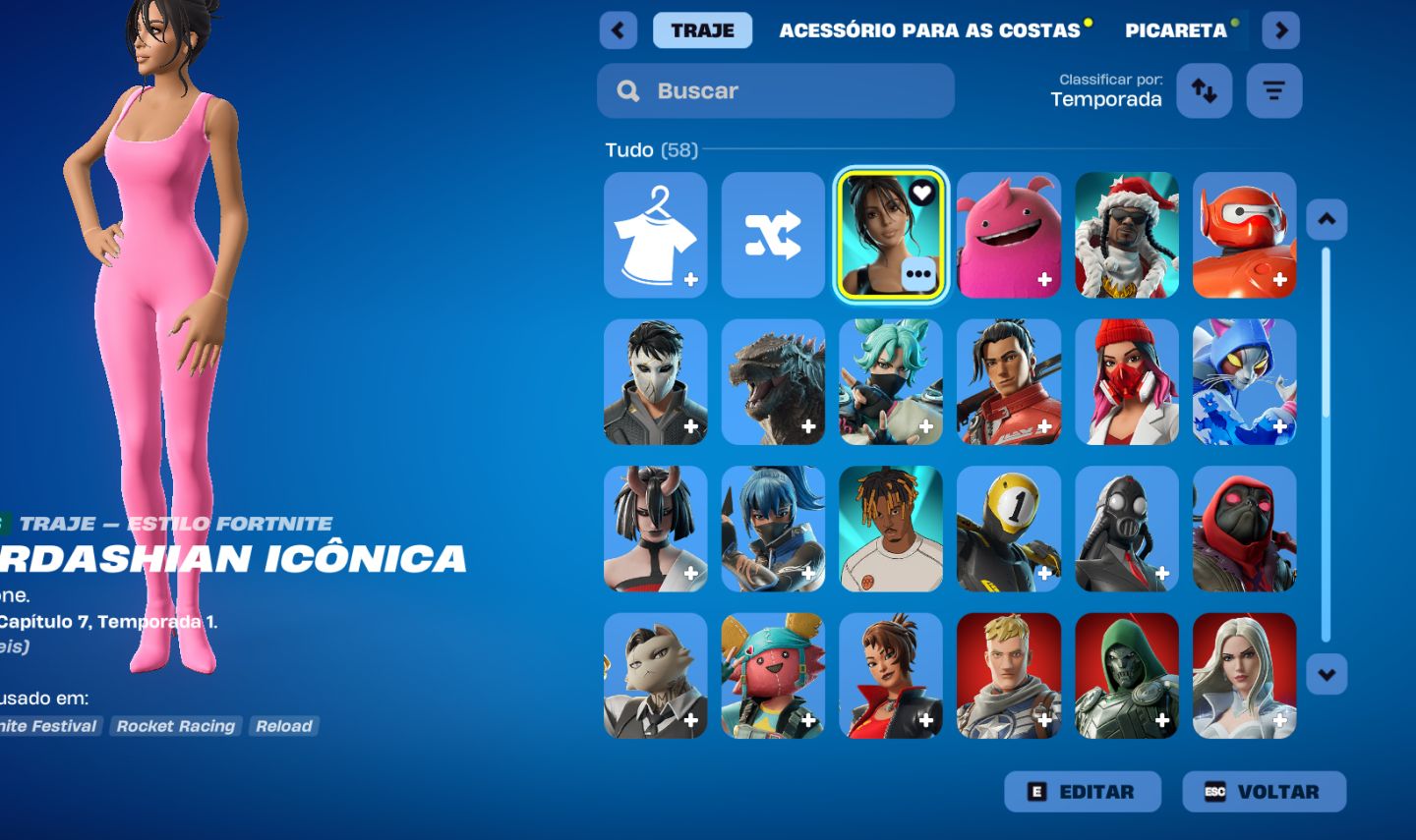 Conta com as melhores skin FORTNITE