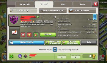 Clã lv13 capital lv7, clã de 2018