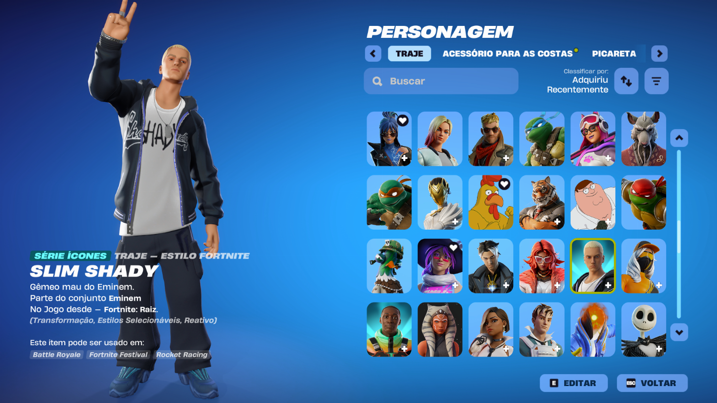 Conta Fortnite com Diversas skins e Gta online incluso na conta