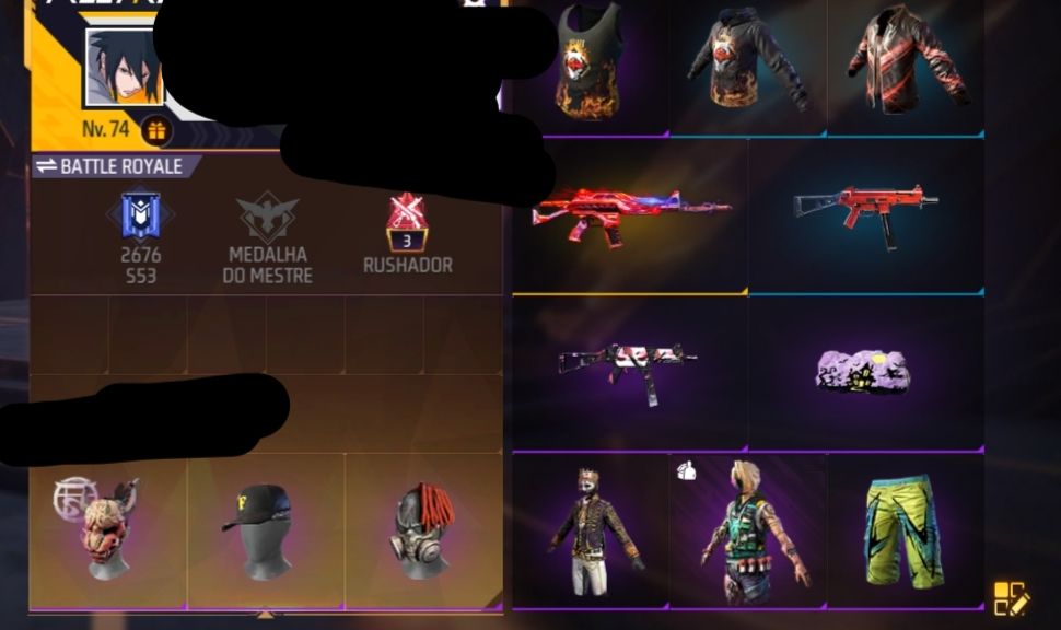 CONTA DE FREE FIRE COM OS PRIMEIROS PASSES