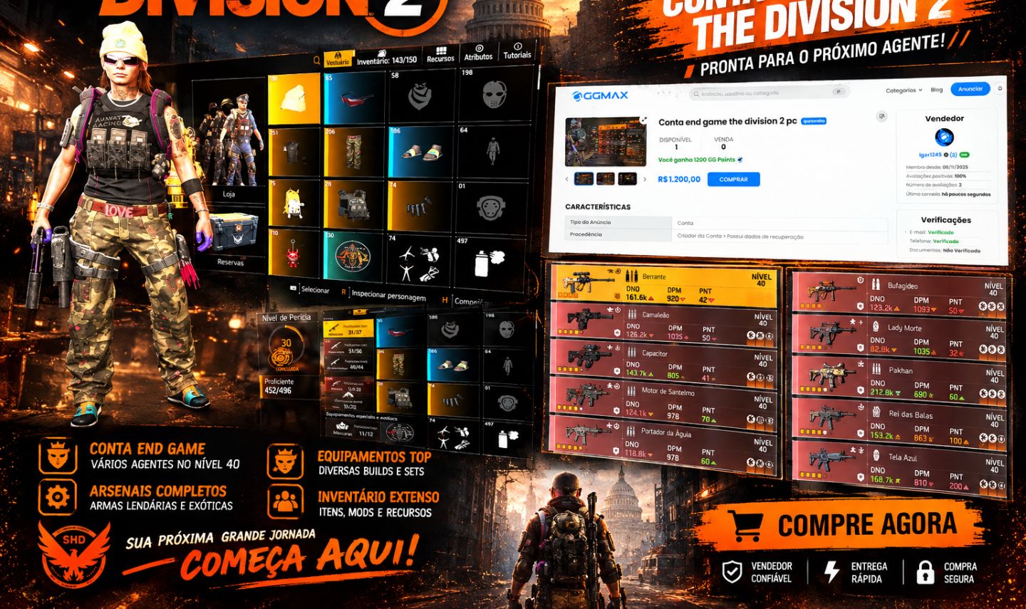 Conta end game the dvision 2 pc