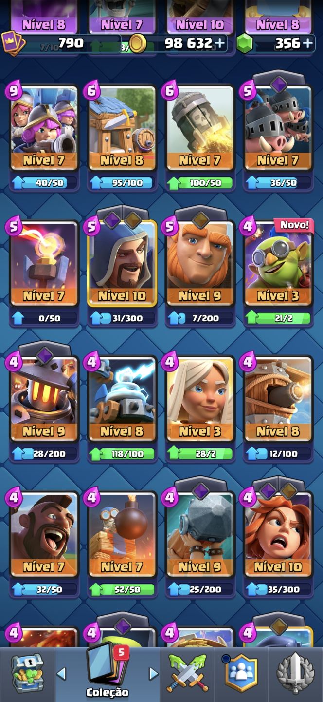 CONTA CLASH ROYALE LVL 11 | ARENA 13 | 4317 TROFÉUS | 14 LENDÁRIAS |