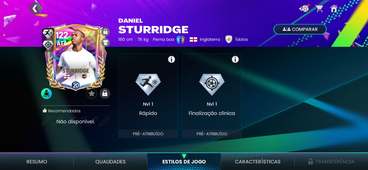 CONTA FC MOBILE EA TIME MONTADO + CARTA 122 STURRIDGE NOVO NO JOGO! + 95,8 MI