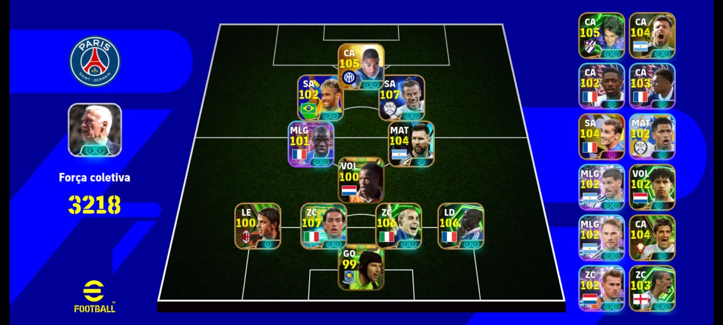 Conta de efootball bale big time +nesta +thuram e adriano