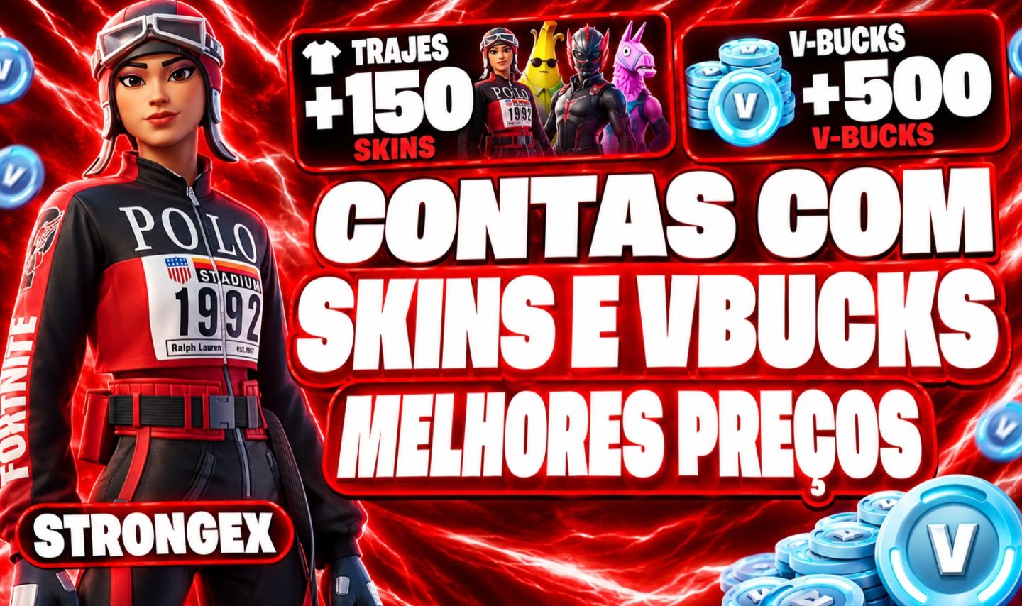[PROMOÇAO] CONTAS COM +150 SKIN E +500 VBUCKS | SKINS EXCLUSIVAS!