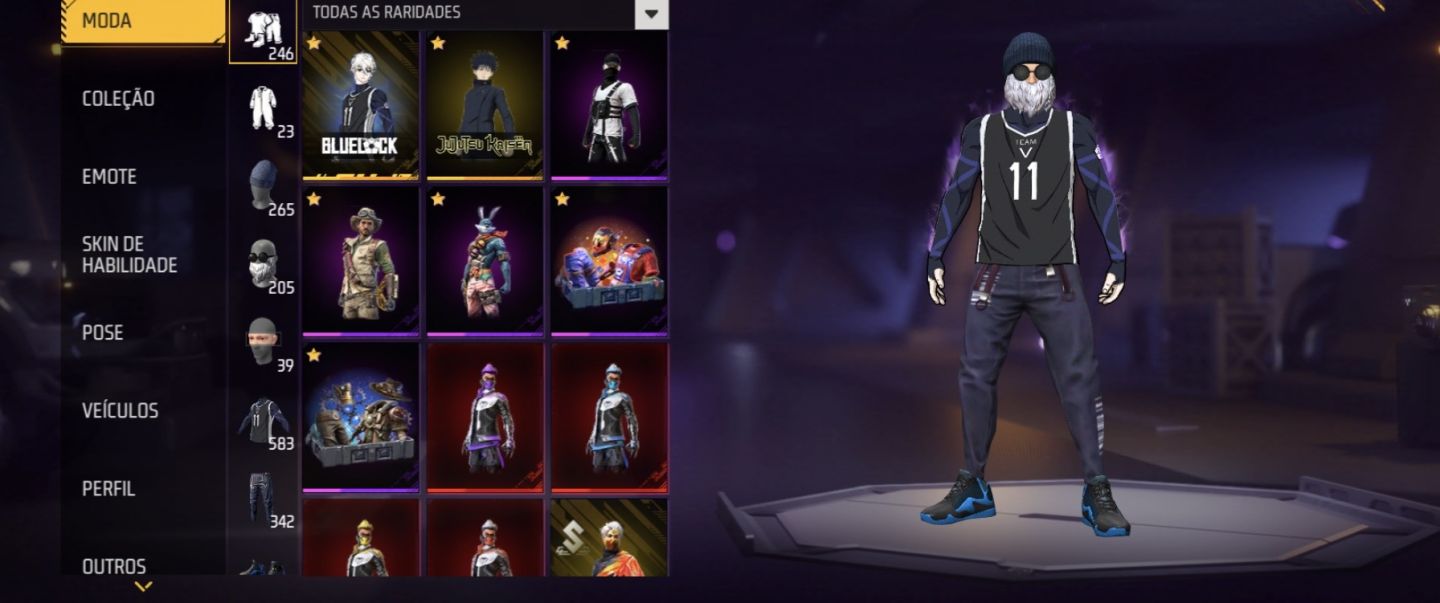 CONTA FREE FIRE RARA 8 ANOS