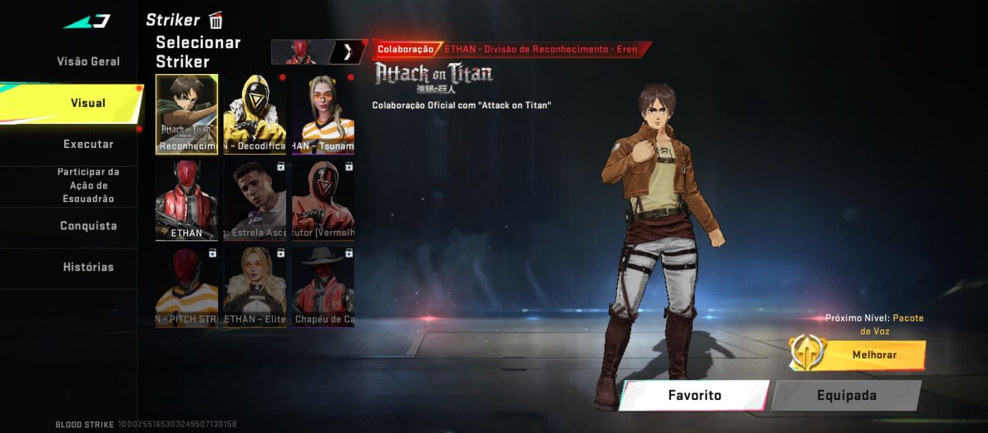 Conta de blood strike pra quem quer começar Tam skins de faca etc nível 44