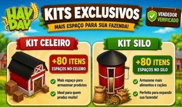 HAY DAY - KITS DE UPGRADE CELEIRO E SILO