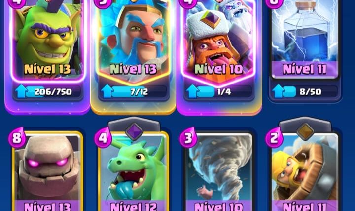 CONTA SUPERCELL COM CLASH ROYALE E OFF CLANS COM COMPROVANTES DE COMPRAS