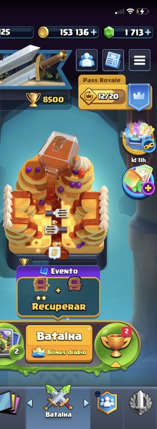Conta de clash royale arena 22