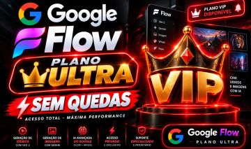 PLANO VIP [Google Ultra] Veo 3.1 | sem Quedas! 30 Dias| Low Priority + Brinde