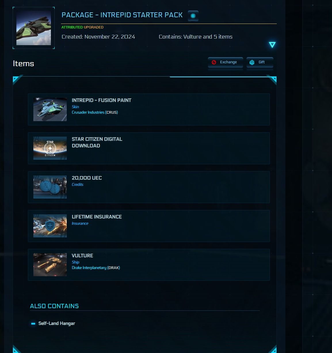 CONTA DO STAR CITIZEN STATER PACK LTI DRAKE VULTURE