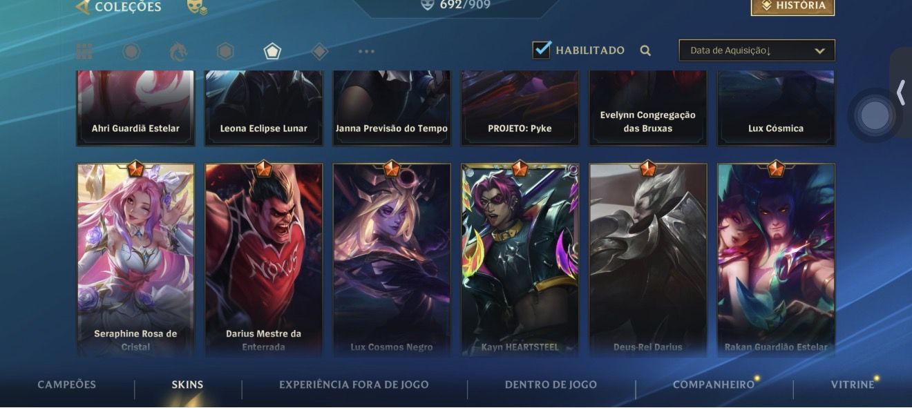 Conta Premium com 692 Skins